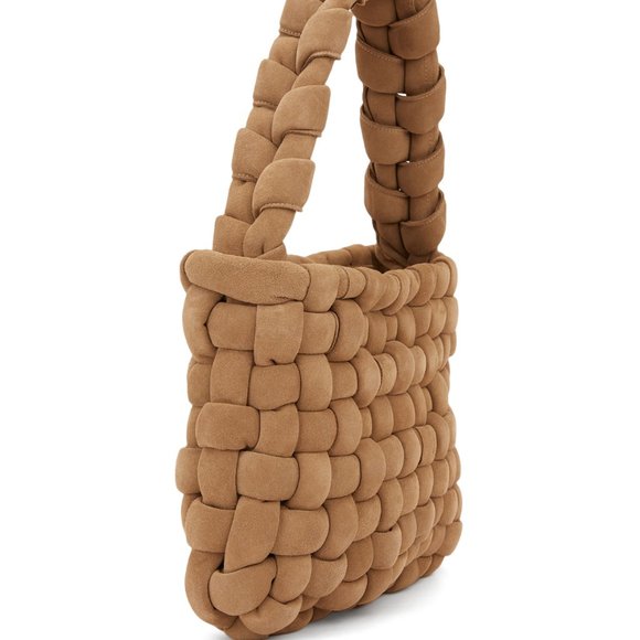 NWT A.W.A.K.E. Mode  interwoven faux-suede tote bag - Picture 2 of 11